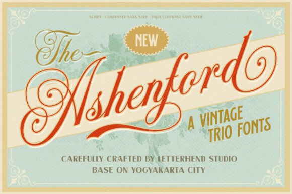 Ashenford Vintage Trio Typeface for Web Design