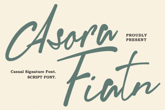 Asora Fiatn Font for Handcrafted Designs