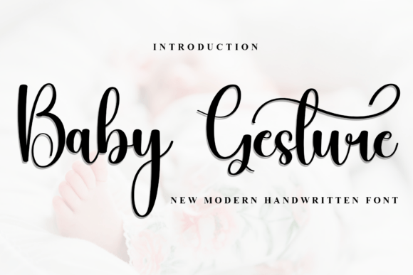 Baby Gesture Font for Elegant Handmade Branding
