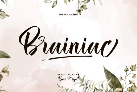 Brainiac Script Font for Elegant Craft Designs