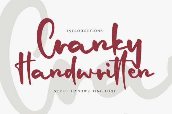 Cranky Handwritten: A Vintage Script Font for Branding