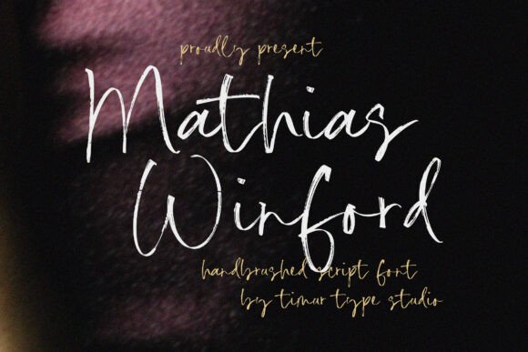 Mathias Winford Font for Handmade Branding