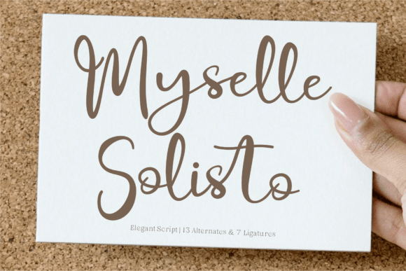 Myselle Solisto: Elevate Your Brand with Elegant Script Fonts