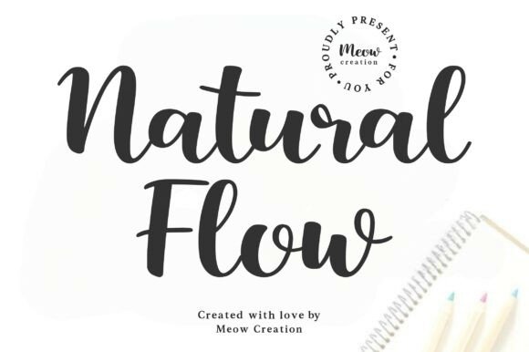Natural Flow: A Clean Script Typeface for Web Design