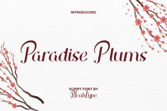 Paradise Plums Font for Handmade Branding