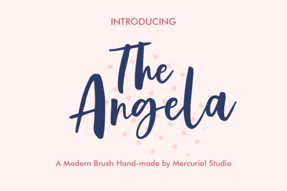 The Angela: A Modern Brush Script Typeface for Crafters