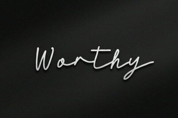 Worthy: A Refined Script Handwritten Font for Makers
